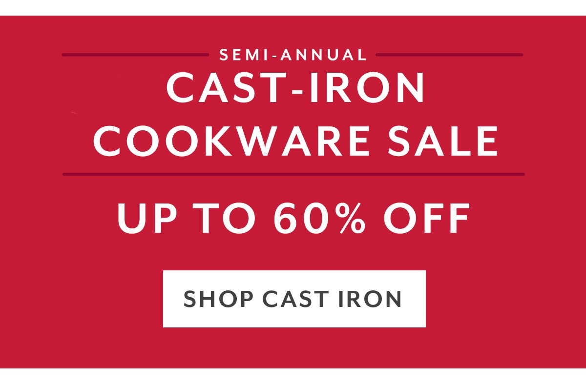 Cast Iron Cookware Sale Up to 60% Off