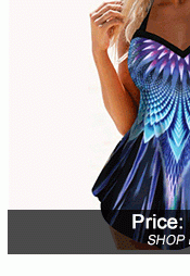 inted Spaghetti Strap Swimdress and Panty