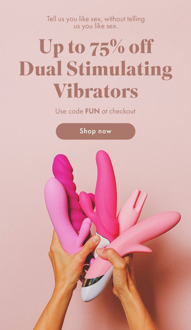 Up to 75% off site-wide Dual Stimulating Vibes