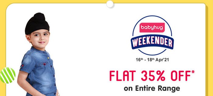 Babyhug Weekender FLAT 35% OFF* On Entire Range