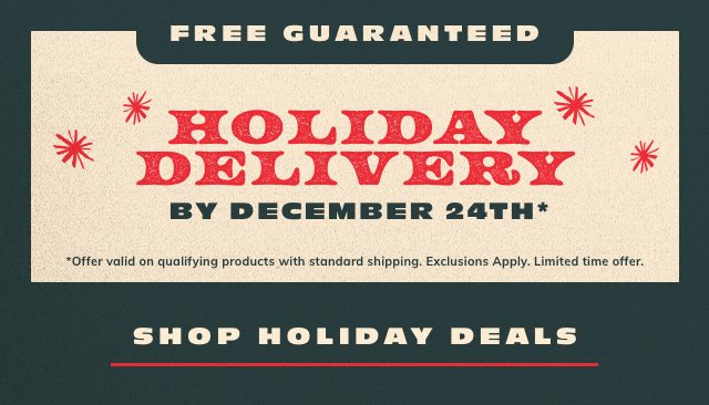 Free Guaranteed Holiday Delivery