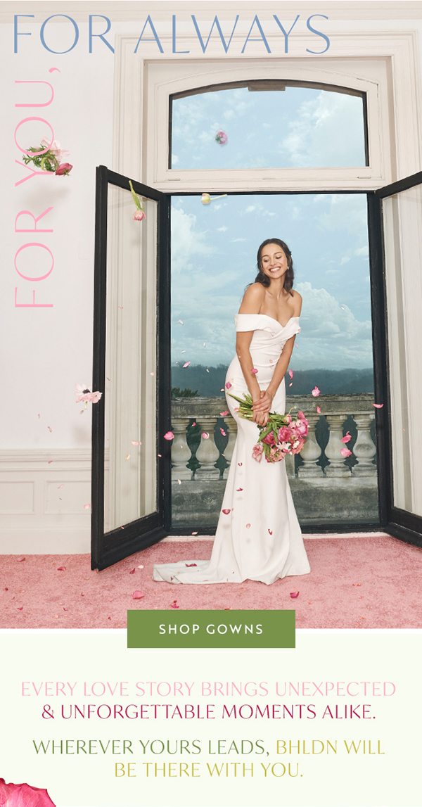 Shop wedding gowns.