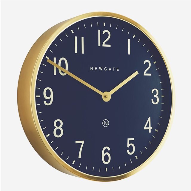 Gold and blue Newgate clock