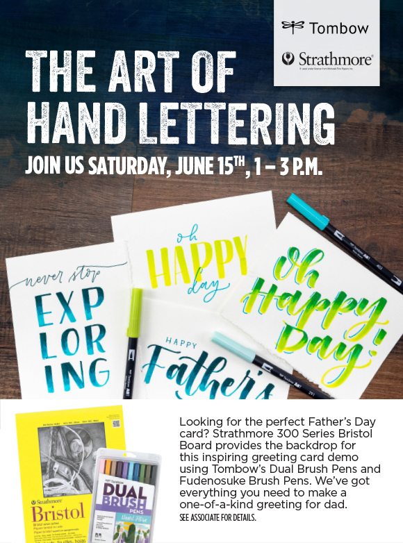 The Art of Hand Lettering - Join us Saturday, June 15th, 1-3 pm