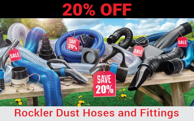 20% off Rockler Dust Hoses and Fittings