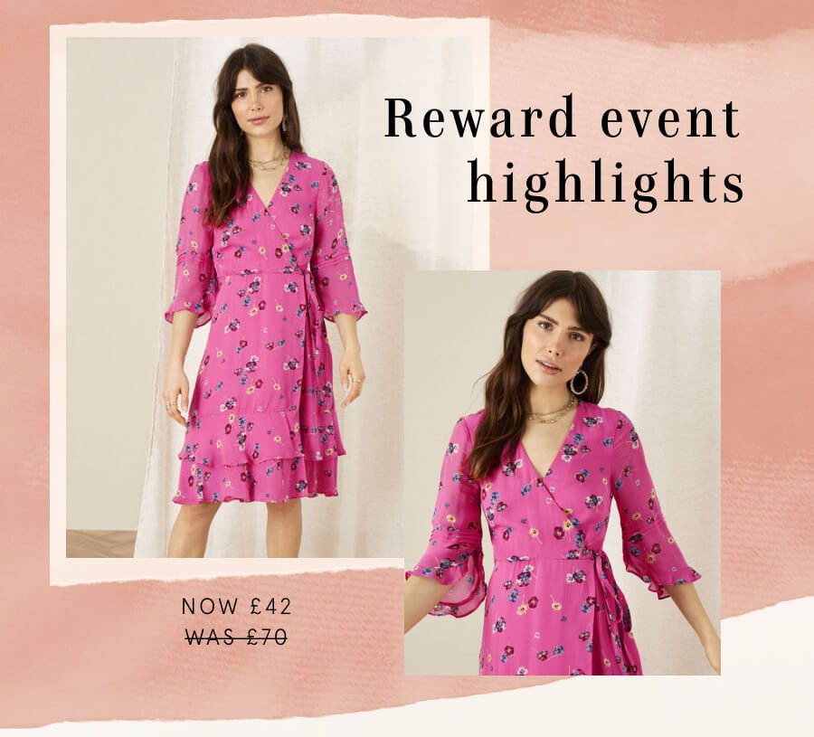 Helen dealtry nicamille floral wrap dress pink was £70 now £42