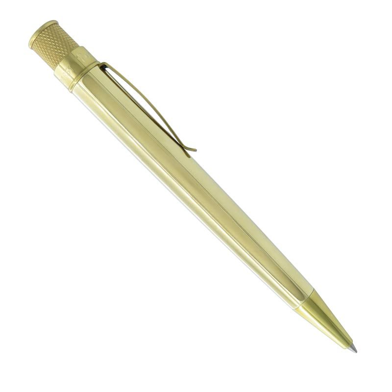 Retro 51 Tornado Raw Brass Rollerball