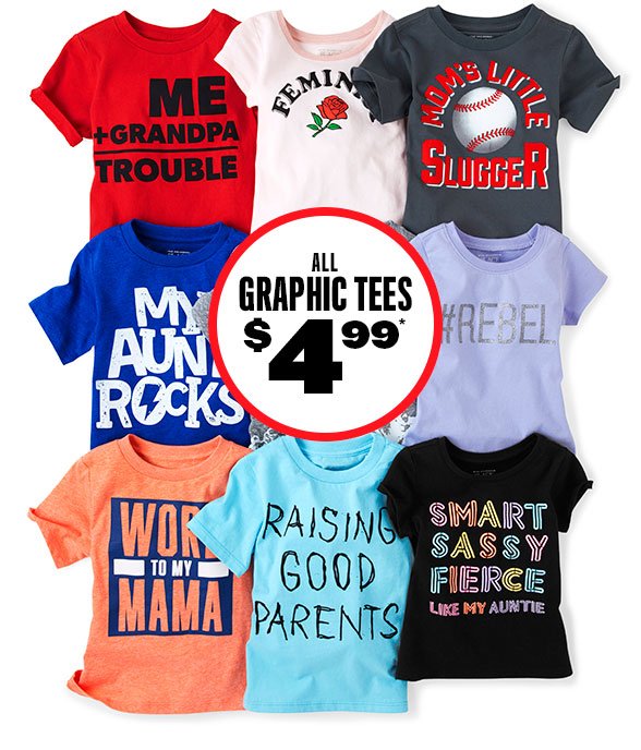 All Graphic Tees $4.99