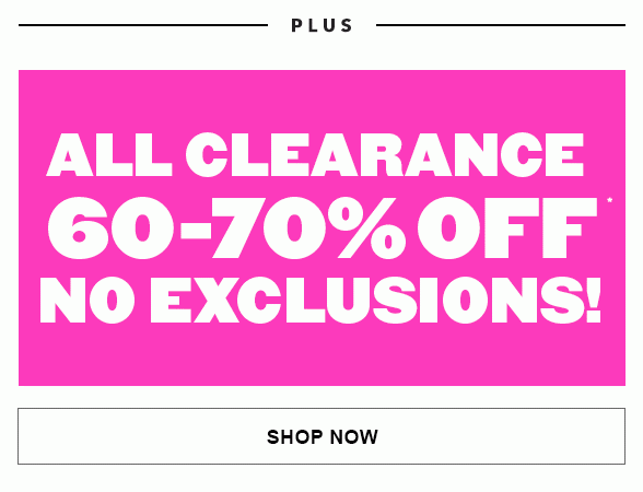 All Clearance 60-70% Off - No Exclusions