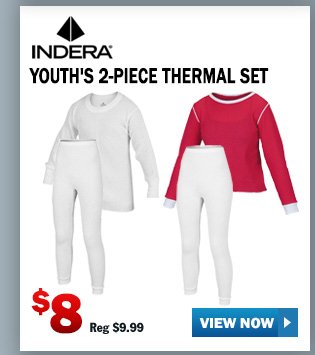 INDERA MILLS YOUTH'S 2-PIECE THERMAL SET