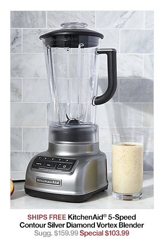 KitchenAid ® 5-Speed Contour Silver Diamond Vortex Blender