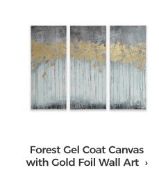 Forest Gel Coat Canvas with Gold Foil Wall Art