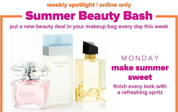 Weekly Spotlight - online only - Summer Beauty Bash - Monday: Make Summer Sweet - 20% off women's fragrances.