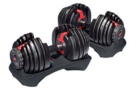 Bowflex SelectTech 552 Adjustable Dumbbells Set (Pair, Up to 52.5lbs per Dumbbell)