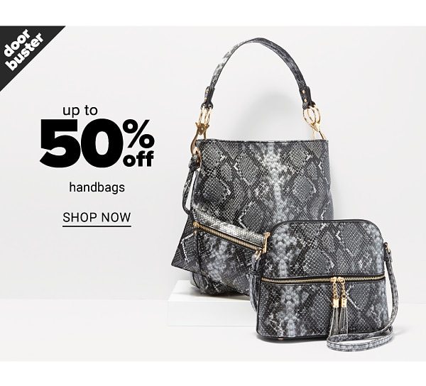 Up to 50% off handbags - Shop Now