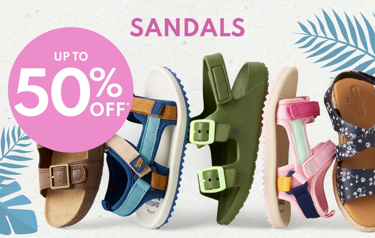 SANDALS | UP TO | 50% OFF*