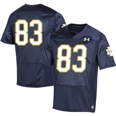 Under Armour #83 Notre Dame Fighting Irish Navy Replica Football Jersey