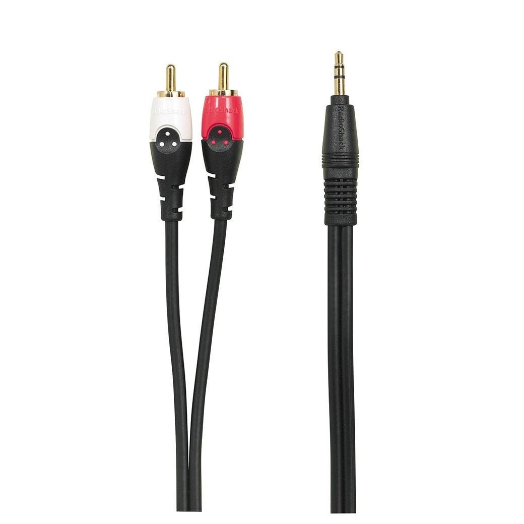Image of 3ft 1/8 (3.5mm) Stereo to Dual RCA Plug Cable