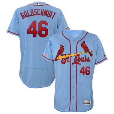 Paul Goldschmidt St. Louis Cardinals Majestic Alternate Authentic Collection Flex Base Player Jersey - Light Blue