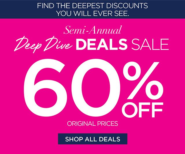 Deep Dive Deals Sale 60% OFF orignal prices