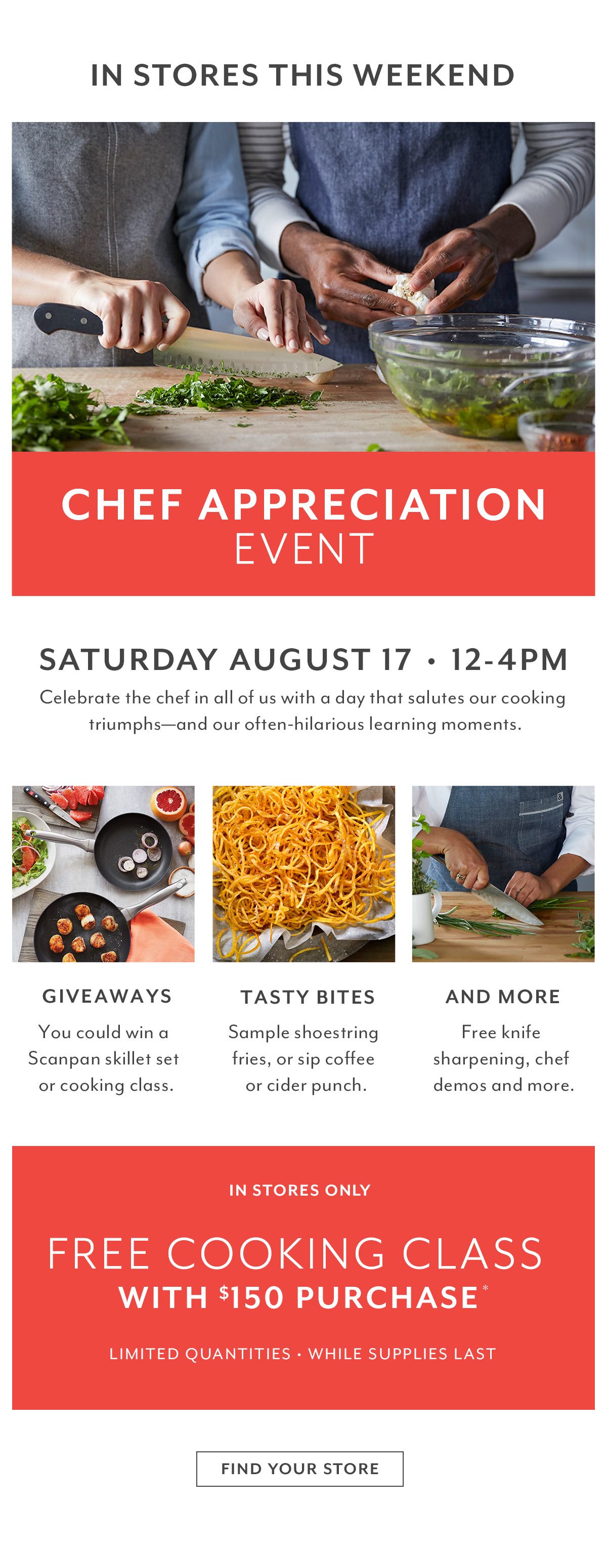 Chef Appreciation Event
