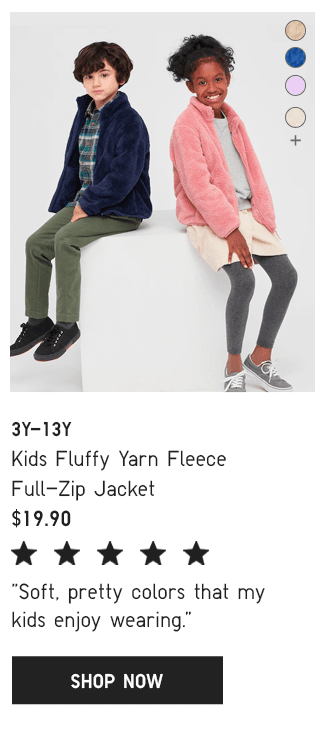 PDP7 - KIDS FLUFFY YARN FLEECE FULL-ZIP JACKET