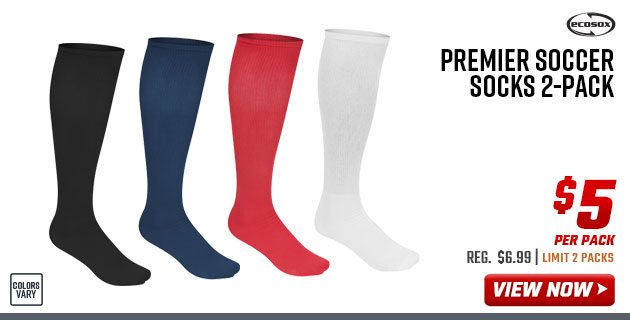 ecosox Premier Soccer Socks 2-Pack