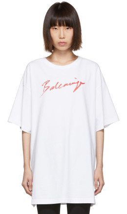 Balenciaga - White Signature T-Shirt