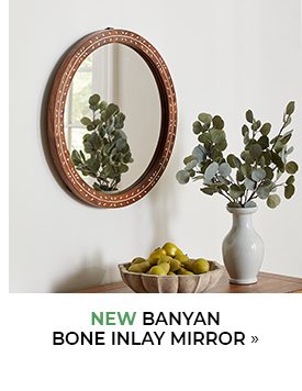 Banyan Bone Inlay Mirror