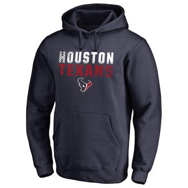 NFL Pro Line by Fanatics Branded Houston Texans Navy Iconic Collection Fade Out Pullover Hoodie