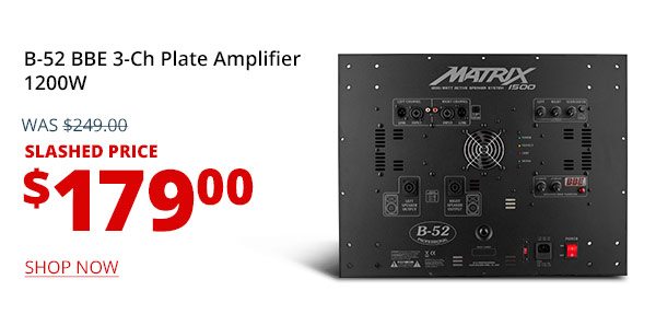 B-52 Matrix-1500 BBE 3-Ch Plate Amplifier 1200W
