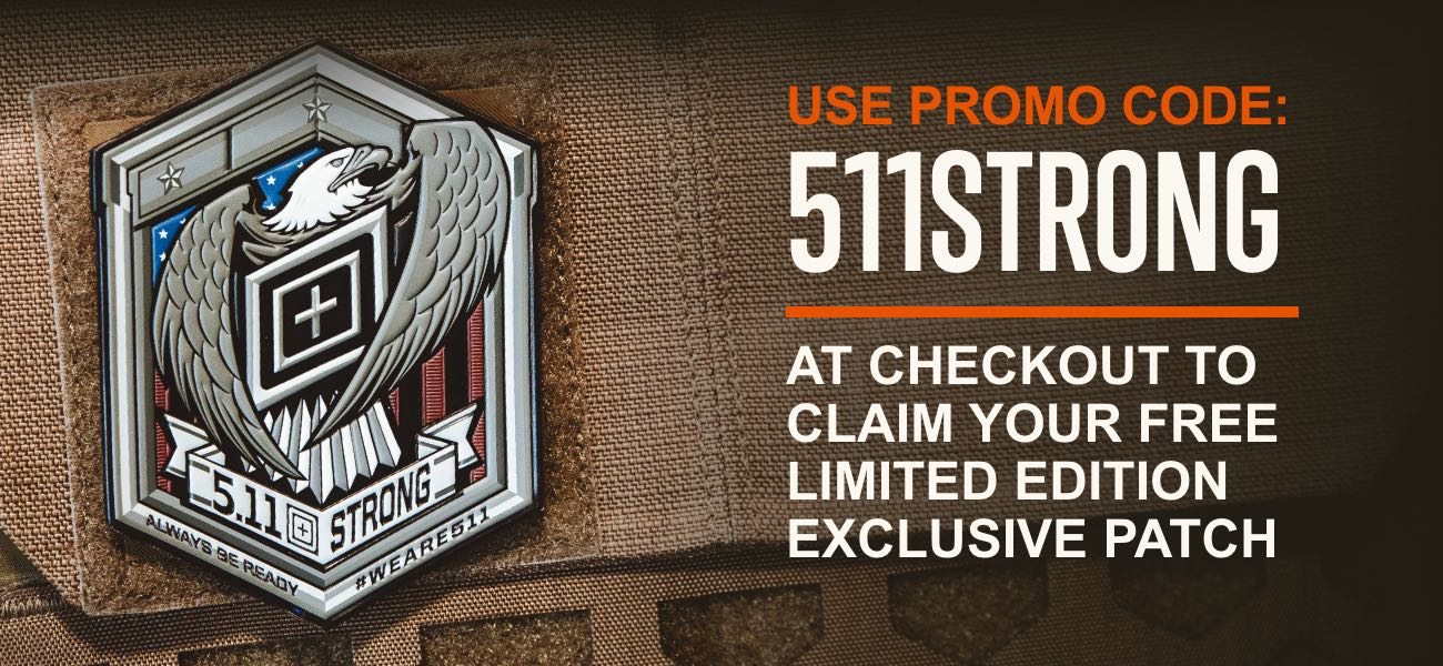 Use promo code 511STRONG to redeem your free patch