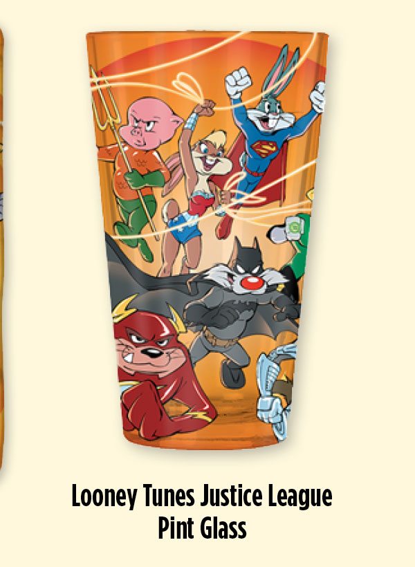 Looney Tunes as The Justic League Pint Glass