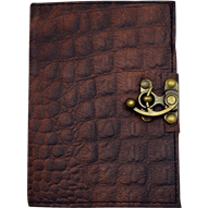 Medium Brown Python Leather Journal