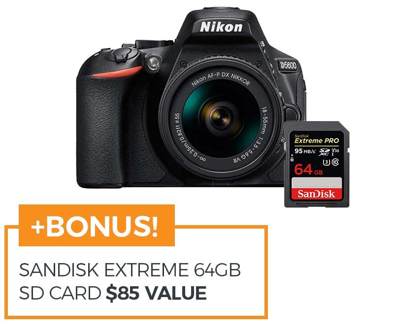 NIKON D5600 W/AF-P DX 18-55MM VR
