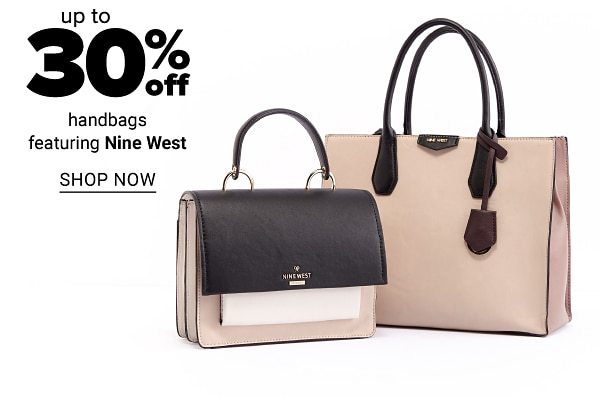 Up to 30% off handbags featuring Nine West. Shop Now.