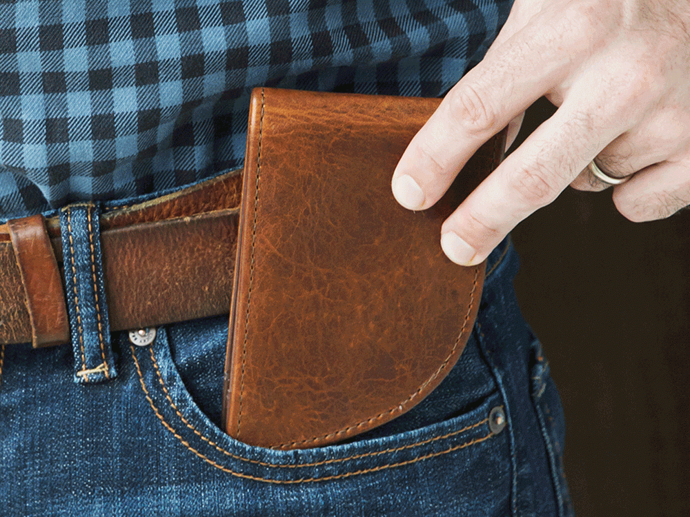 Moose Leather Front Pocket Wallet