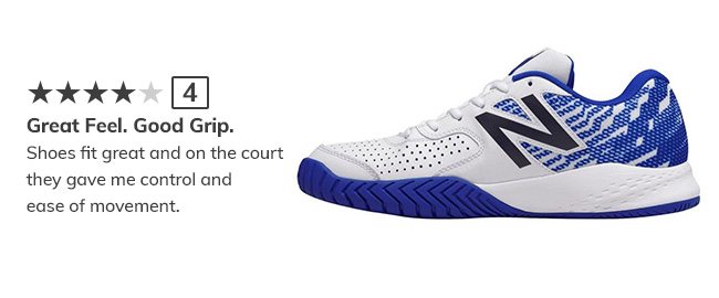 New Balance Mens 696 Tennis Shoes - 4 Star Review - Great Feel. Good Grip.
