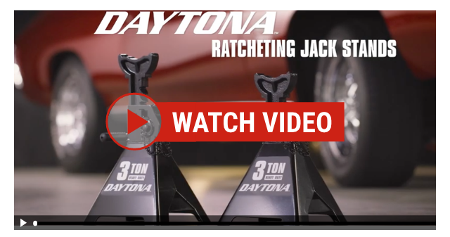 3 Ton Heavy Duty Ratcheting Jack Stands, Black - Video