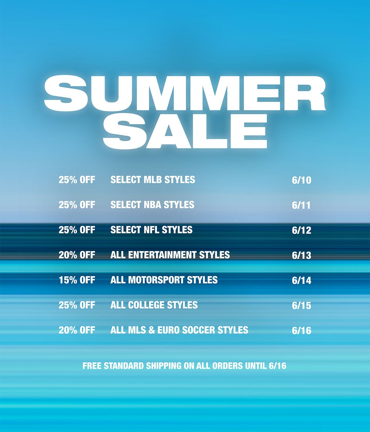 Summer Sale - Up to 25% off starts tomorrow