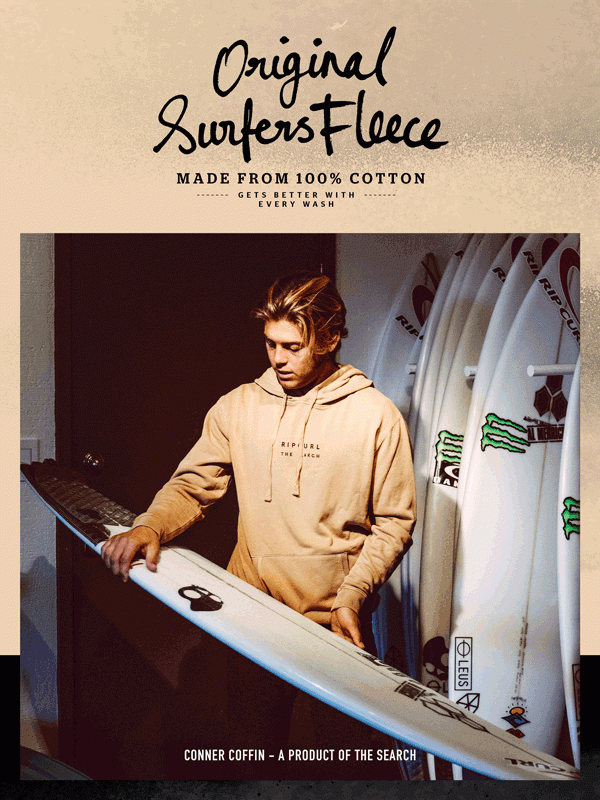 Conner in the Original Surfers Fleece