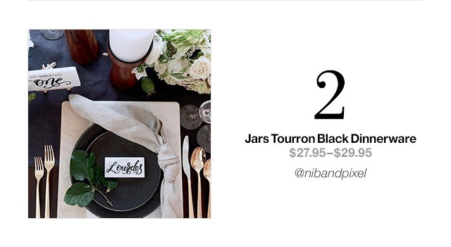 Jars Tourron Black Dinnerware