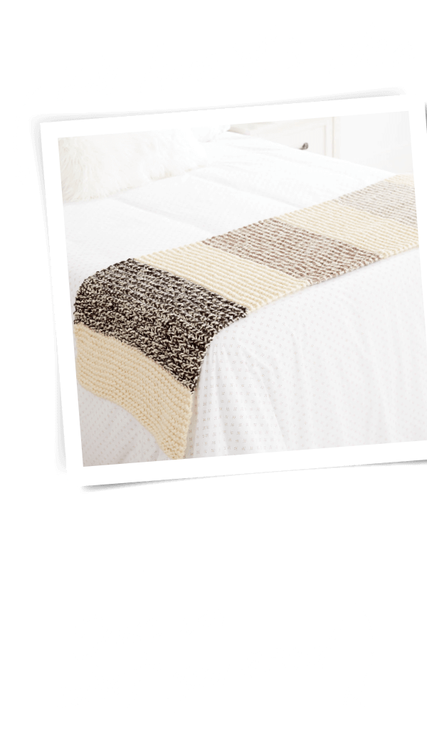 We Love This Idea. Simple Stripes Bed Scarf. MAKE THIS.