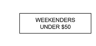 Weekenders Under $50