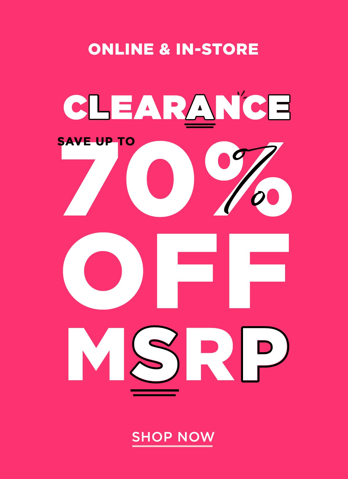 Online & In-Store Clearance Save Up 70% Off MSRP - Show Now