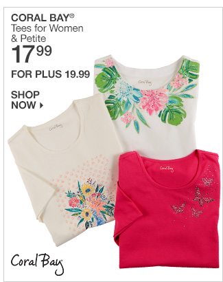 Shop 17.99 - 19.99 Coral Bay Tees
