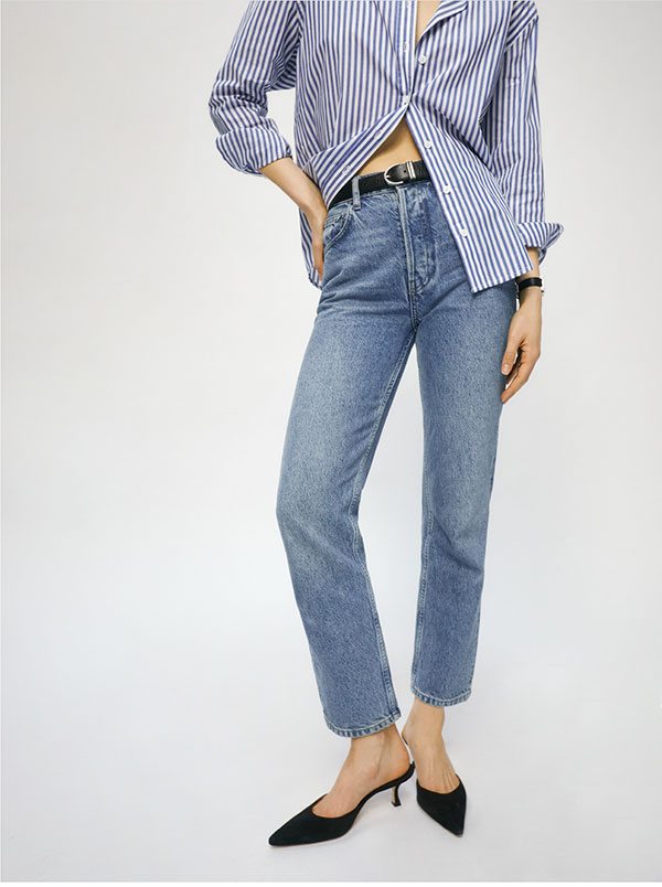 Cynthia High Rise Straight Jeans Colorado