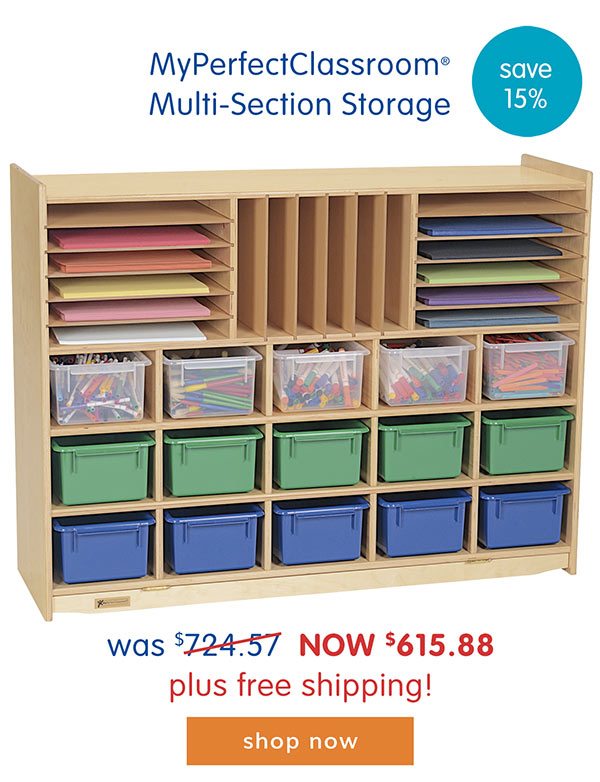 MyPerfectClassroom® Multi-Section Storage was $724.57 now $615.88 plus free shipping!