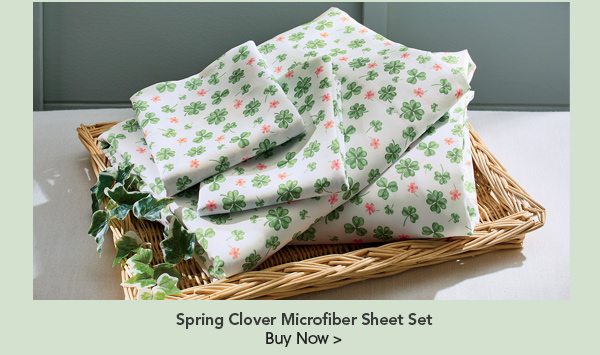 Spring Clover Microfiber Sheet Set Buy Now