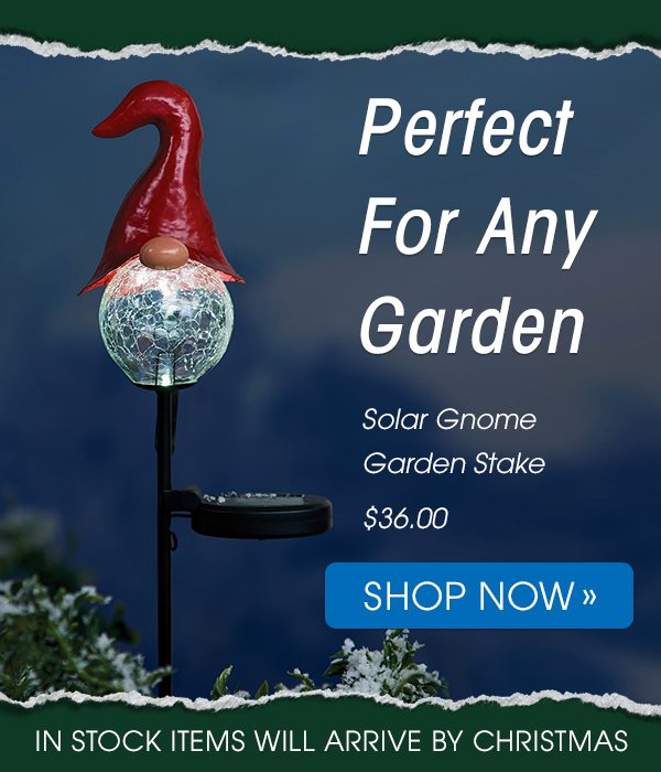 Perfect For Any Garden -- Solar Gnome Garden Stake $36.00-- Shop Now